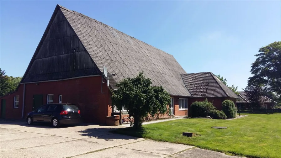 1 - Haus kaufen in Bülkau - Ein Traum, das eigene Pferd direkt am Haus zu haben! Teilsaniertes Bauernhaus mit 1 Ha. Weide!