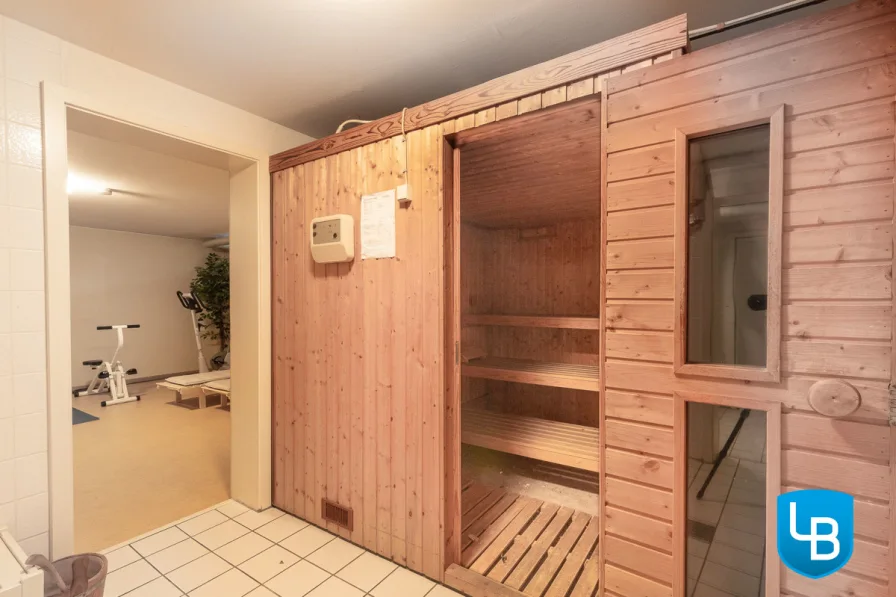 Sauna und Fitnessraum