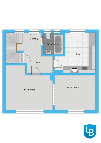 Grundrissplan Erdgeschoss