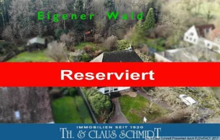 Gepflegter Bungalow mit eigenem Wald - Haus kaufen in Rastede - ***Reserviert*** Gr. Bungalow mit mögl. ELW & Traumgrundstück inkl. Wald in Rastede/Loy