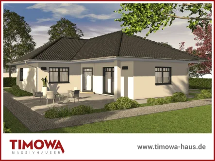 TIMOWA-Massivhäuser_Bungalow Arkona - Haus kaufen in Franzburg - *** Neubauprojekt - Einfamilienhaus im Bungalowstil inkl. Garage auf großem Grundstück ***
