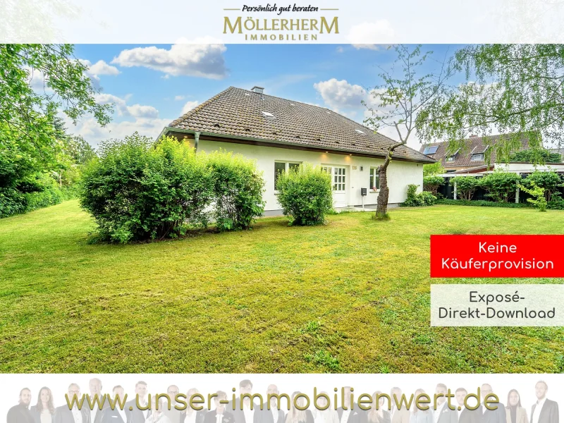 Aufmacher - Haus kaufen in Hagenow - Perfekt für Familien und Generation 60+- Bungalow mit Kamin, Doppelgarage und Garten