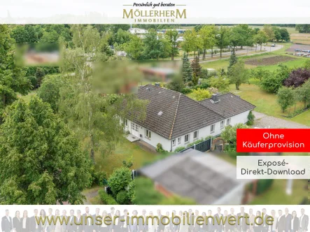 Aufmacher Portale - Haus kaufen in Hagenow - Großzügier Bungalow - mit weiterer Ausbaureserve in Hagenow