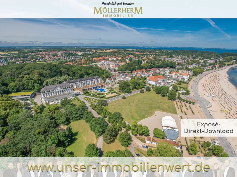 Küstenblick - Wohnung kaufen in Lübeck / Travemünde - Sonnenuntergänge am Meer: Ferienwohnung mit unverbaubarem Ostseepanorama