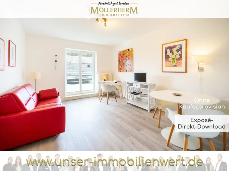 Wohnzimmer - Wohnung kaufen in Scharbeutz - Ruhig Wohnen und den Strand so nah - Eigentumswohnung mit Balkon in Scharbeutz