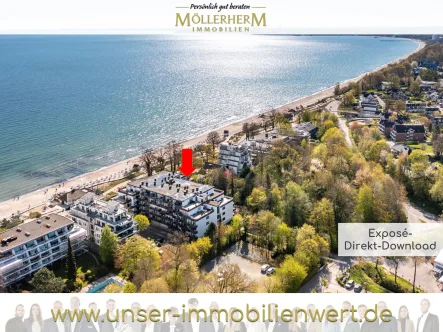 Aufmacher 1 - Wohnung kaufen in Scharbeutz - Das Meer direkt vor der Tür- Eigentumswohnung mit seitlichem Meerblick direkt in erster Reihe