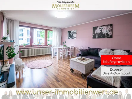 Wohnbereich - Wohnung kaufen in Bremen / Lesum - Vermietete 3-Zimmer Eigentumswohnung in begehrter Lage von Lesum