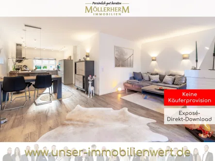 Wohnzimmer - Haus kaufen in Stockelsdorf - Markant & modern - Ein außergewöhnliches Reihenhaus mit Stil in Stockelsdorf