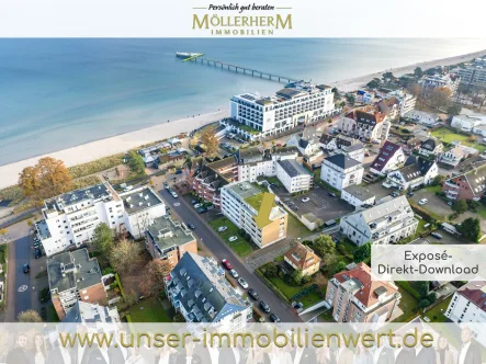 Direkt an der Ostsee - Wohnung kaufen in Scharbeutz - Ostsee-Wohnung mit Meerblick in Toplage mitten im Zentrum von Scharbeutz