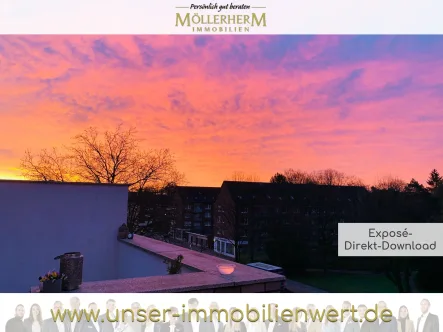 Ausblick Dachterrasse - Wohnung kaufen in Hamburg / Eilbek - Ihr neues Zuhause mit Dachterrasse und Parkblick- 2 Zimmer Neubauwohnung in Hamburg - Eilbek