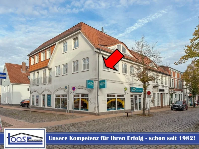 1-920 LooseImmo Titelbild Pfeil - Wohnung mieten in Grevesmühlen - Helle 3- Zimmer Mietwohnung in der City von Grevesmühlen