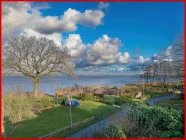 Blick über die Strandwiese und die Große Breite