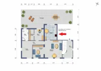 Grundriss 3 Hauptwohnung Erdgeschoss (Darstellung & Maßangaben sind ohne Gewähr)
