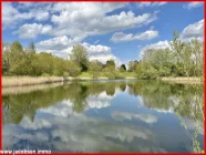 Schwimmteich mit Blick nach Norden Richtung Haus