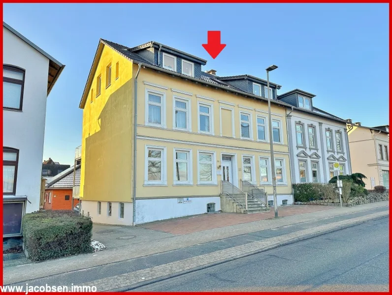 Ostansicht - Wohnung kaufen in Schleswig - Freiluftwohnzimmer mit Ausblick -modernisierter Rückzugsort im Stadtzentrum