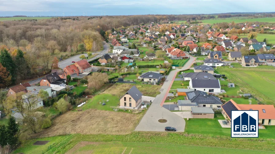 Luftaufnahme Lage Grundstück - Grundstück kaufen in Pingelshagen - Voll erschlossenes Baugrundstück in Pingelshagen: Perfekt für Ihr Traumhaus