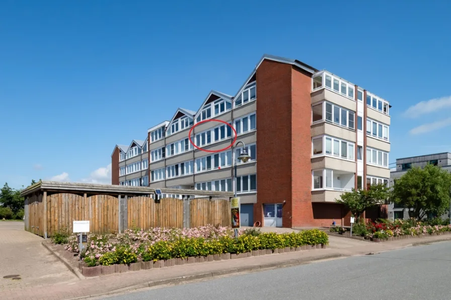 Ansicht  - Wohnung kaufen in Nordstrand - 2-Zimmer Apartment mit Garage und freiem Blick auf die Nordsee!