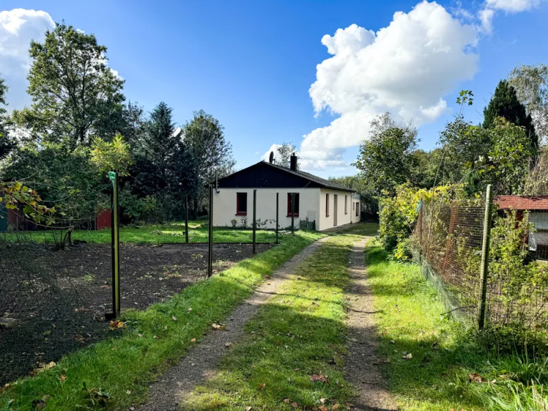 Ansicht - Haus kaufen in Silberstedt - Herrliche Alleinlage. Großes Grundstück. Viele Freiheiten. Ein Einfamilienhaus mitten im Grünen.