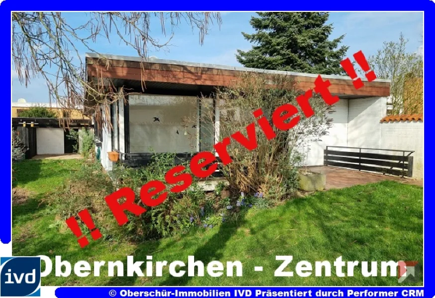 Terrassenansicht - Haus kaufen in Obernkirchen - Architektenhaus im "Bungalow-Stil" mit uneinsehbarem Garten zu verkaufen