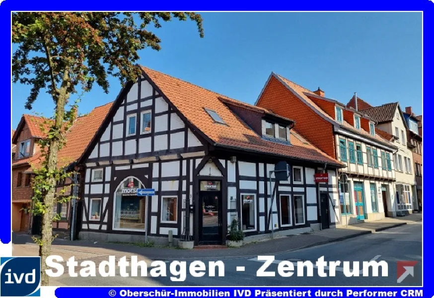Objektansicht - Haus kaufen in Stadthagen - Geschäftshaus mit Einliegerwohnung im Zentrum von Stadthagen zu verkaufen