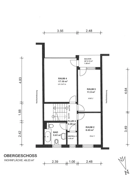 Grundriss Obergeschoss