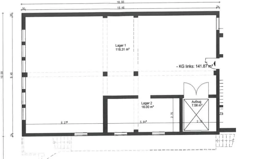 Grundriss KG vorne-links