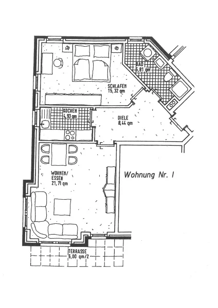 Skizze Wohnung Nr. 1