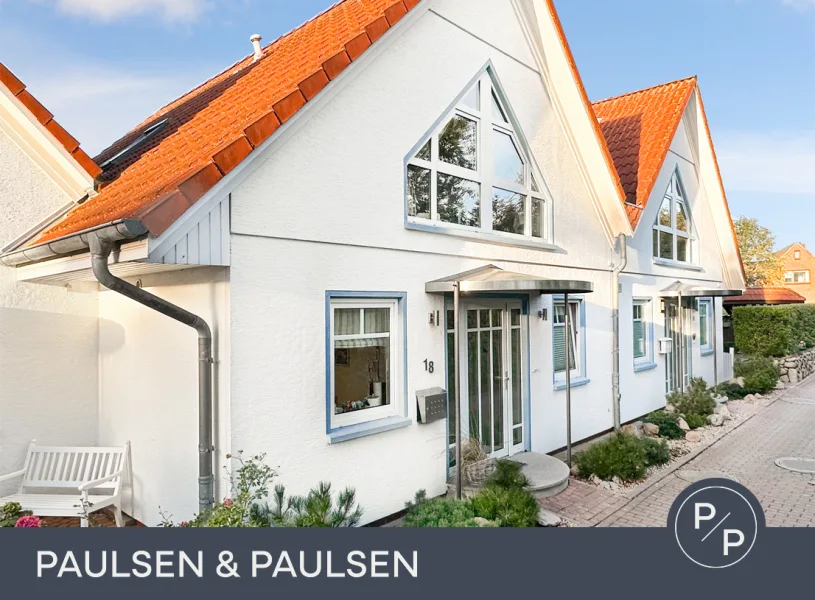  - Haus kaufen in Sylt - Lichtdurchflutetes Mittelhausteil mit Süd-Terrasse und Stellplatz in Tinnum