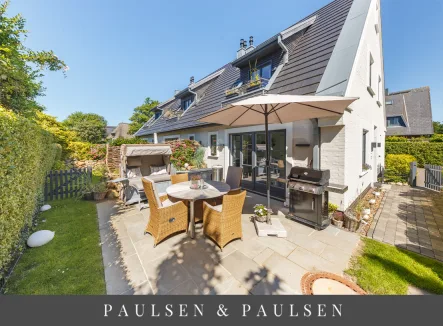  - Haus kaufen in Sylt - Geschmackvolles Endhausteil mit Südwest-Terrasse und Garten