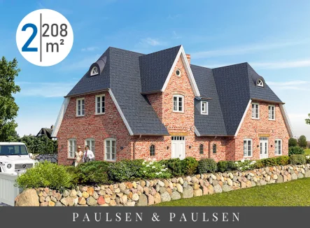  - Haus kaufen in Sylt - Luxuriöser Neubau: Hausteil (West) in herrlicher Lage von Morsum (Wohnen)