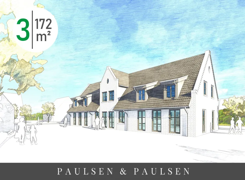  - Haus kaufen in Sylt - Neubau eines exklusiven Endhausteils (Ferienwohnen) in Tinnum