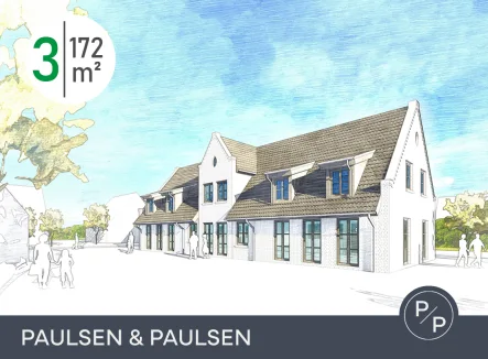  - Haus kaufen in Sylt - Neubau eines exklusiven Endhausteils (Ferienwohnen) in Tinnum