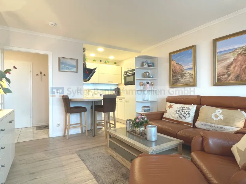 Wohnzimmer - Wohnung kaufen in Sylt - Vollständig renovierte 2-Zimmerwohnung im Zentrum von Westerland