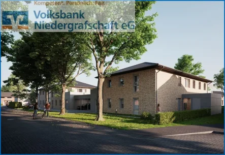 Vordere Ansicht - Wohnung kaufen in Hoogstede - 8 moderne Eigentumswohnungen in Hoogstede