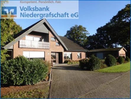 Vorderansicht - Haus kaufen in Hoogstede - Wohnen in Alleinlage mit vielfältigen Möglichkeiten