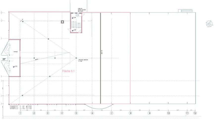 Grundriss 3. Obergeschoss - Fläche 9.1