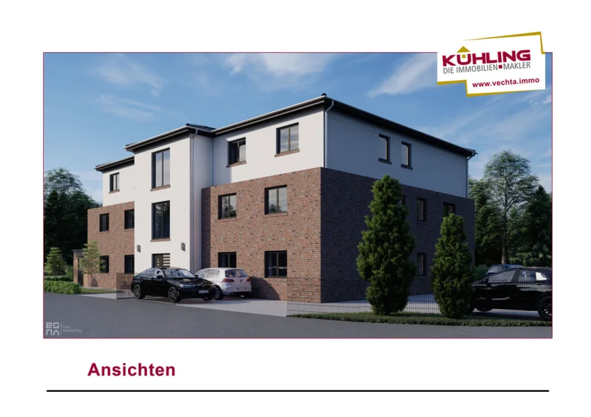 Außenansicht - Wohnung mieten in Thedinghausen - Moderne 2-Zimmer Neubauwohnung mit Balkon