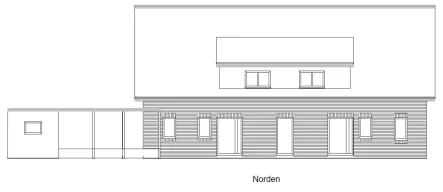 Ansicht Norden - Haus mieten in Großenkneten / Huntlosen - Neubau Doppelhaushälfte in Huntlosen