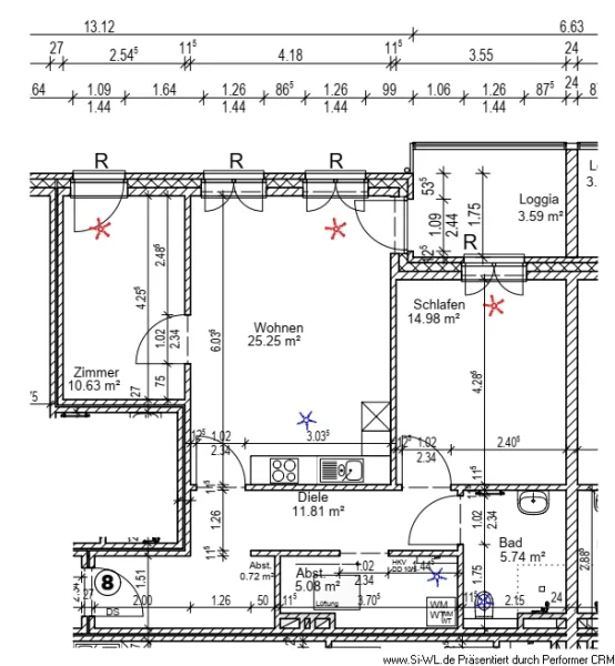 Grundriss WE 08