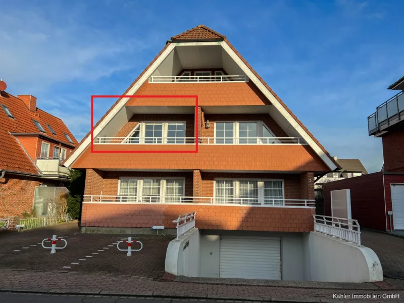 Außenansicht - Wohnung kaufen in Büsum - Moderne 2-Zimmerwohnung mit Deichblick auf Eigenland in direkter Nähe zum Büsumer Zentrum zu verkaufen