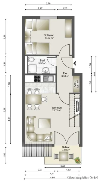 Grundriss 1. Dachgeschoss