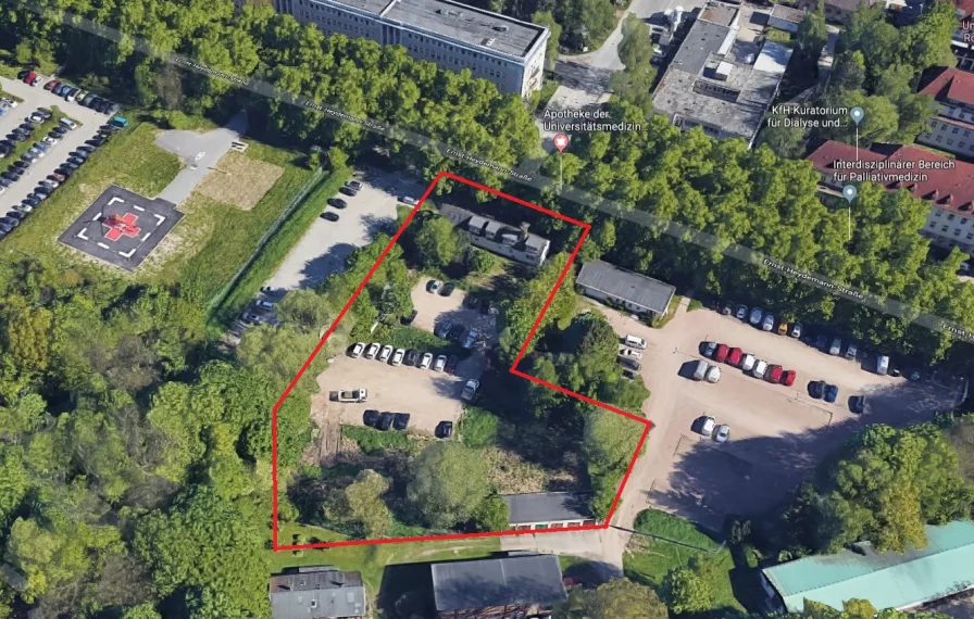 Luftansicht - Grundstück kaufen in Rostock - Baugrundstück Hansestadt Rostock