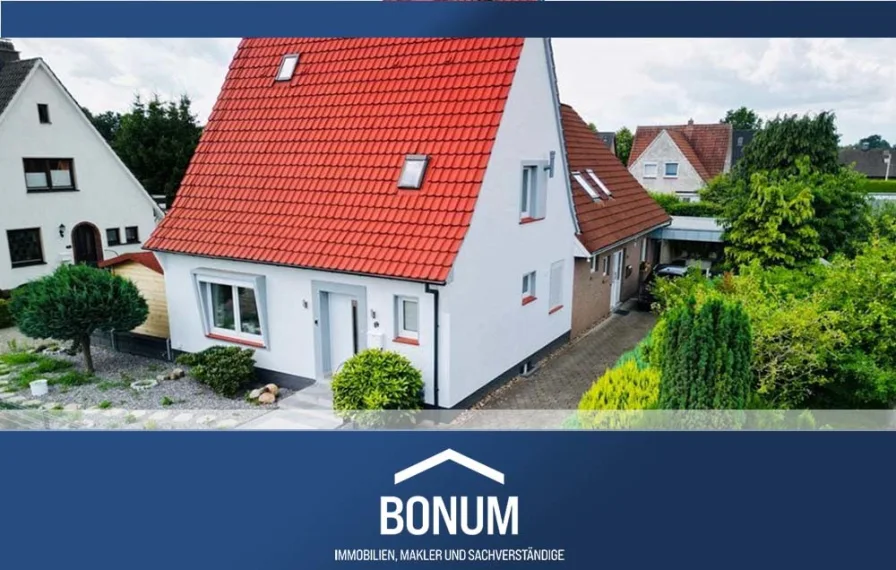 Imagebild-Portale - Haus kaufen in Delmenhorst - GEDÄMMT+SANIERT! Exklusives Einfamilienaus - 131 qm, mit sehr wertiger Ausstattung  südlich von Bremen