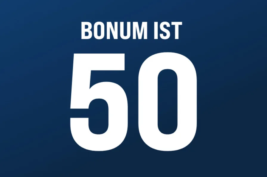 BONUM ist 50