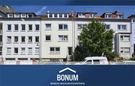 Außenaufnahme Mehrparteienhaus - Wohnung mieten in Bremen - TOP gemütl. und schicke 3-Zi.Whg. mit Küche + Balkon im HP im neustädt. Flüsseviertel