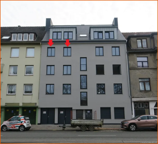 Hausansicht - Wohnung mieten in Bremerhaven / Geestemünde - Top saniertes Zweiraum-Apartment im Elbquartier