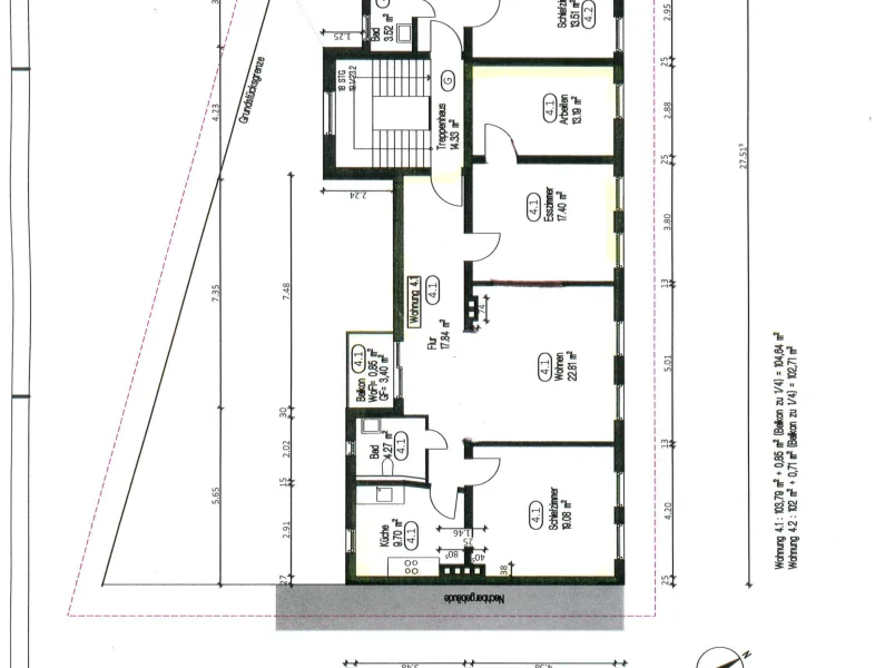 Grundriss Wohnung 4