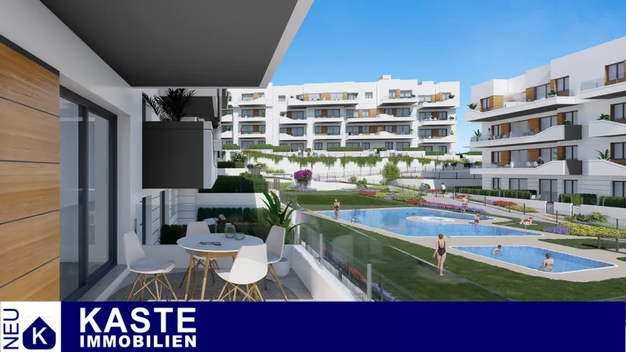 Titelbild - Wohnung kaufen in Orihuela  - Wohnen im schönen Alicante: Neues Apartment mit Terrasse und Pool in Strandnähe