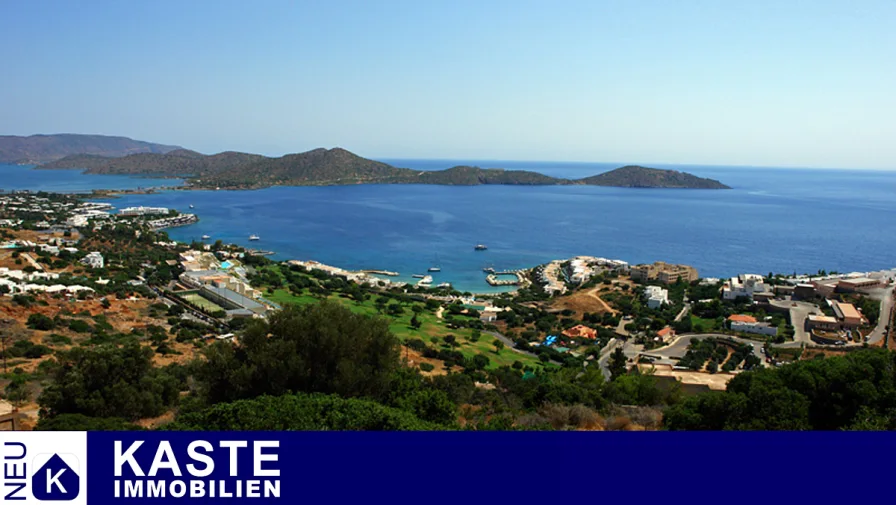 Titel - Grundstück kaufen in Elounda - Erschlossenes Grundstück mit atemberaubender Aussicht auf Kreta.