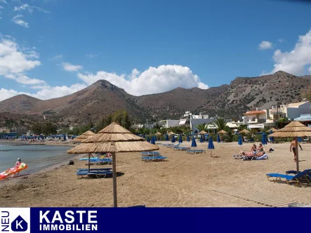 Titel - Grundstück kaufen in Elounda - Baugrundstück mit Meerblick und Baugenehmigung auf Kreta.